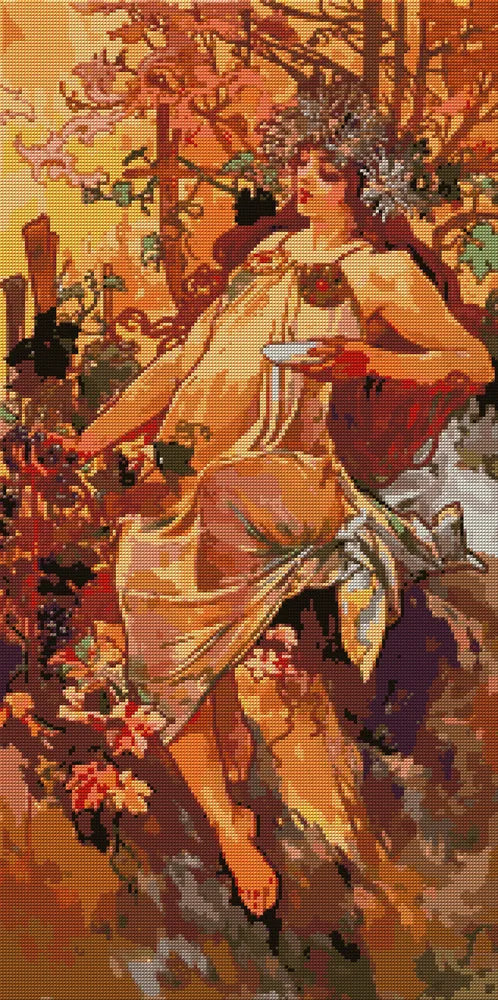 Diamond painting pattern chart - Autumn Automne
