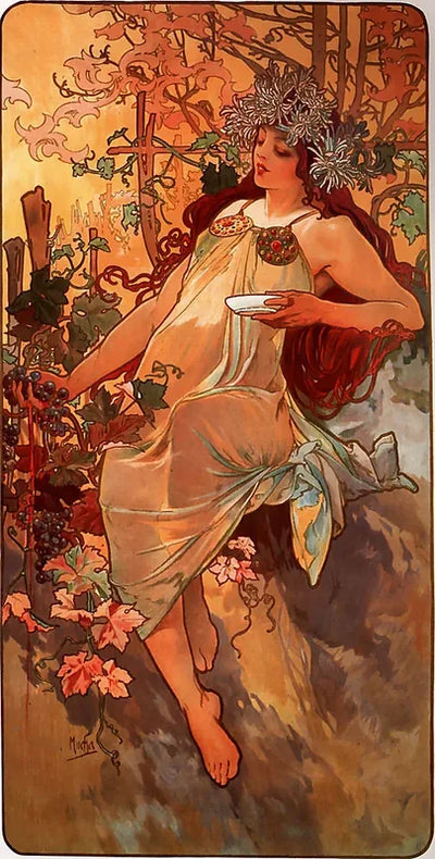 Autumn Automne diamond painting - Mucha