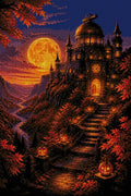 Thumbnail for Diamond painting pattern chart - Autumn Castle
