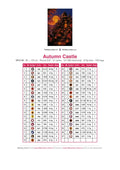 Thumbnail for DMC color chart for Autumn Castle diamond painting - 37 colors