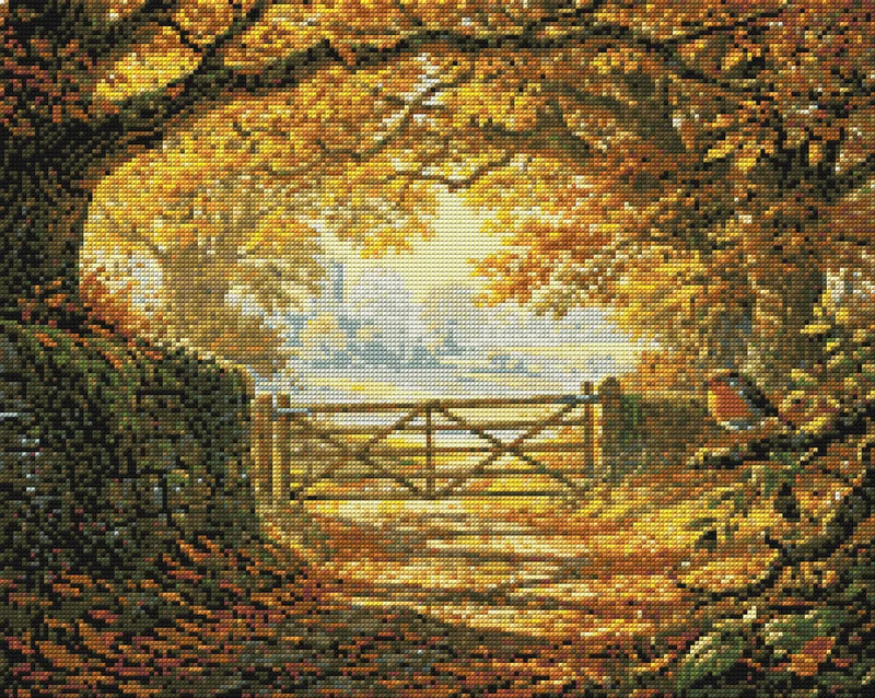Diamond Pattern - Autumn Gate