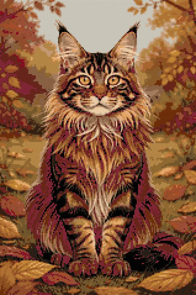 Diamond Pattern - Autumn Maine Coon