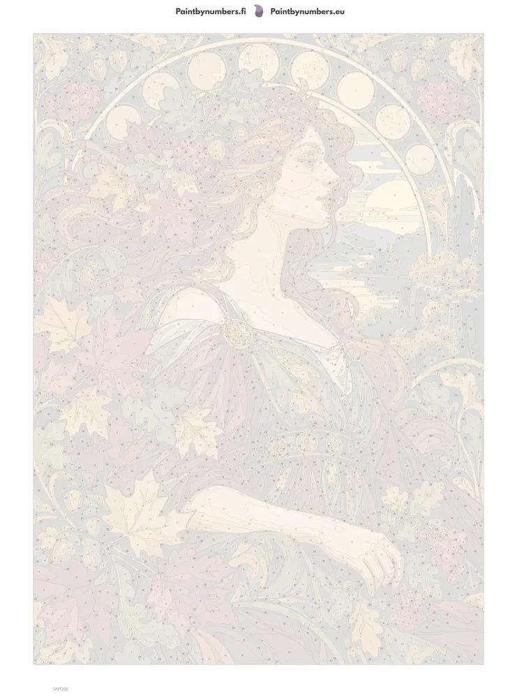 Paint by numbers numbered canvas - Autumn Muse 50x70cm