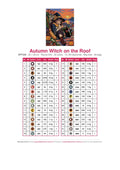 Thumbnail for DMC color chart for Autumn Witch on the Roof diamond painting - 32 colors
