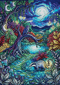 Thumbnail for Diamond painting pattern chart - Badger at Pond