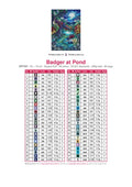 Thumbnail for DMC color chart for Badger at Pond diamond painting - 48 colors