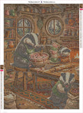 Thumbnail for Diamond painting adhesive canvas preview - Badger Bakers