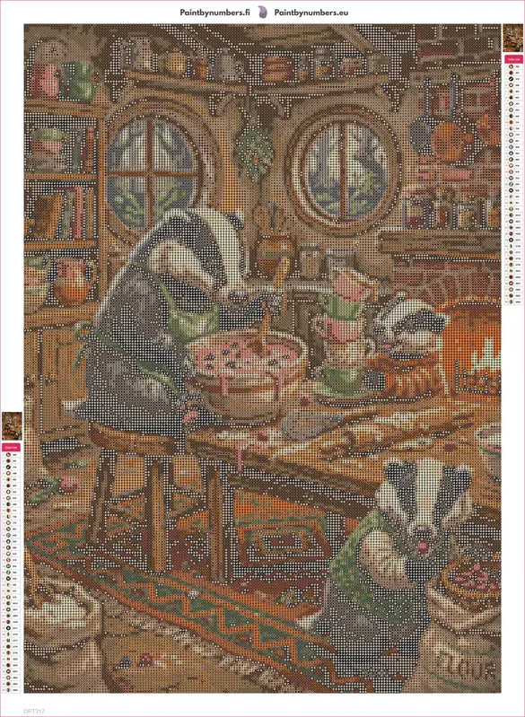 Diamond painting adhesive canvas preview - Badger Bakers