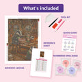 Thumbnail for What is included in the Badger Bakers diamond painting kit - adhesive canvas, reference sheet, tools and numbered drill bags