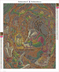 Thumbnail for Diamond painting adhesive canvas preview - Badger Scribe in Cozy Burrow