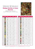 Thumbnail for DMC color chart for Badger Scribe in Cozy Burrow diamond painting - 37 colors