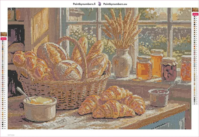 Bakery Still Life diamond painting adhesive canvas 60x40cm