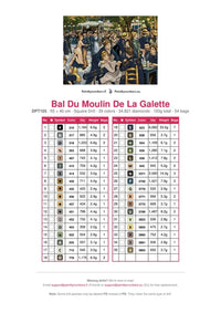 Thumbnail for DMC color chart for Bal Du Moulin De La Galette diamond painting - 35 colors