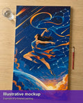 Thumbnail for Illustration of the finished paint by numbers - Ballerina Leaping in Space 40x70cm