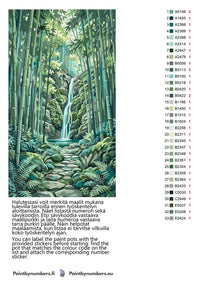 Thumbnail for Color chart and instructions - Bamboo Forest Waterfall 40x70cm
