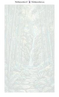 Thumbnail for Numbered canvas - Bamboo Forest Waterfall 40x70cm
