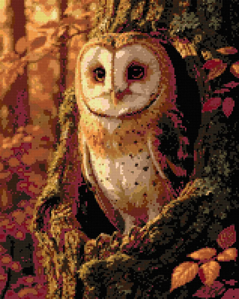 Diamantmönster för Barn Owl in Autumn