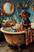Thumbnail for Diamond painting pattern chart - Bath Time Dachshund
