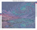 Thumbnail for Diamond painting adhesive canvas preview - Beach Under Stars