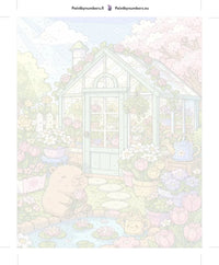 Thumbnail for Paint by numbers numbered canvas - capybara and Flowers Garden 40x50cm