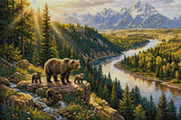 Thumbnail for Diamond painting pattern chart - Bear Family