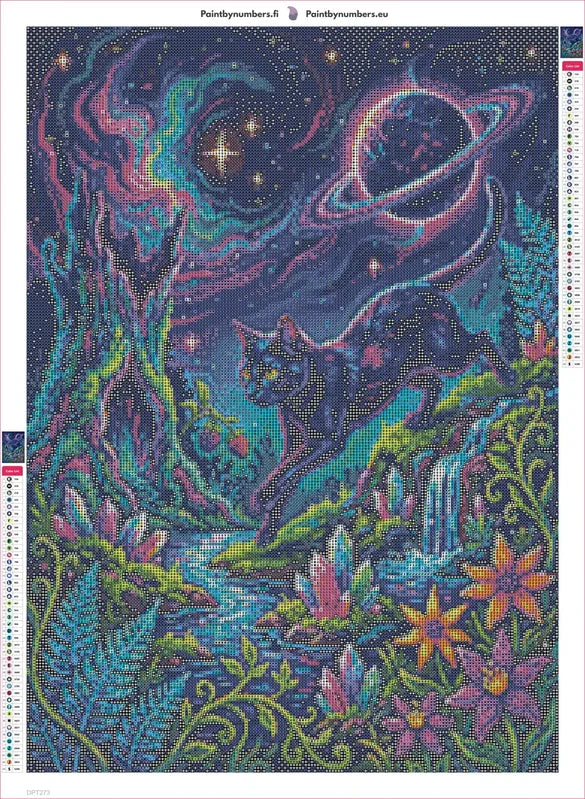 Diamond painting adhesive canvas preview - Berries and Stars