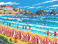Thumbnail for Biarritz Swell in August, 40x30 cm diamond painting – finished design preview