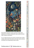 Thumbnail for Paint color chart and instructions - Birds and Flowers at Night 40x80cm