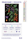 Thumbnail for Paint color chart and instructions - Bittersweet in the August Hedge 30x40cm