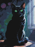 Thumbnail for Diamond Pattern - Black Cat Portrait