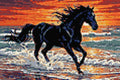 Thumbnail for Diamond pattern - Black Horse at Sunset