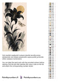 Thumbnail for Color chart and instructions - Black Lily and Moth 80x160cm