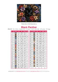 Thumbnail for Color chart for the Black Panther diamond painting – 41 DMC colors