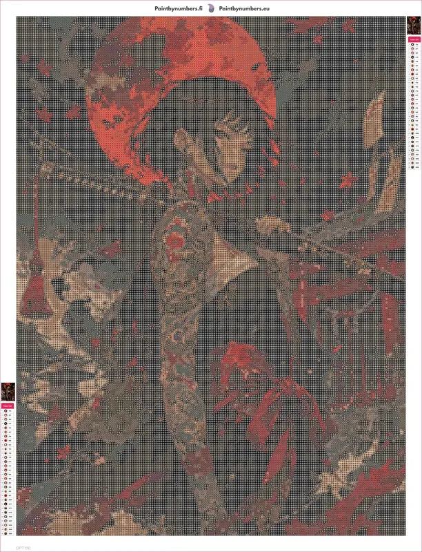 Blood Moon diamond painting adhesive canvas 60x80cm