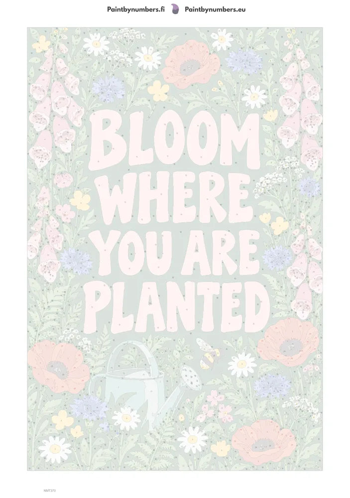 Paint by numbers numbered canvas - Bloom Where You Are Planted 40x60cm