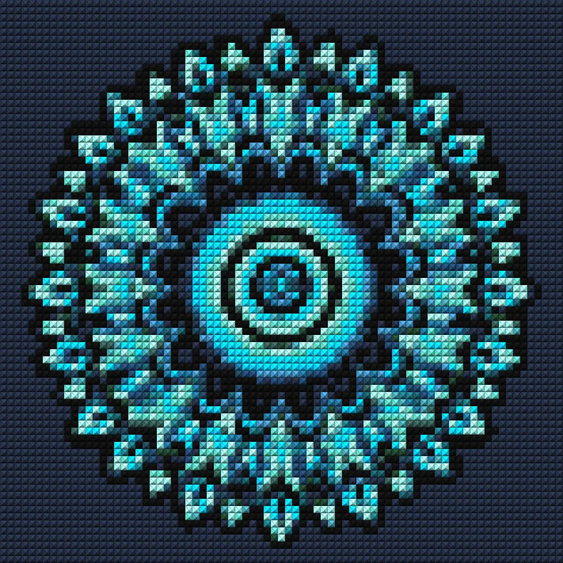 Diamond pattern - Mystic Blue Mandala