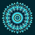 Thumbnail for Blue mandala with geometric patterns