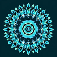 Thumbnail for Blue mandala with geometric patterns