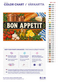 Thumbnail for Paint color chart and instructions - Bon Appetit 60x40cm