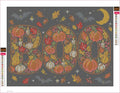 Thumbnail for Diamond painting adhesive canvas preview - BOO Lettering in Autumn Harvest