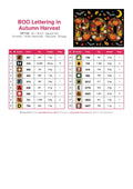 Thumbnail for DMC color chart for BOO Lettering in Autumn Harvest diamond painting - 18 colors