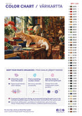 Thumbnail for Paint color chart and instructions - Bookshop Cat 70x50cm