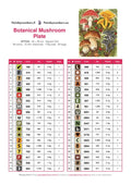 Thumbnail for DMC color chart for Botanical Mushroom Plate diamond painting - 38 colors