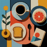 Thumbnail for Diamond painting pattern chart - Breakfast Flat Lay