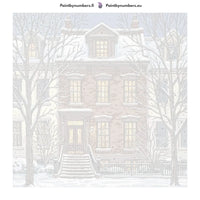 Thumbnail for Numbered canvas - Brick House in Winter 50x50cm