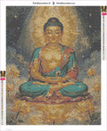 Thumbnail for Buddha and Lotus diamond painting adhesive canvas 40x50cm