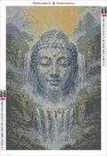 Thumbnail for Buddha Waterfall diamond painting adhesive canvas 40x60cm