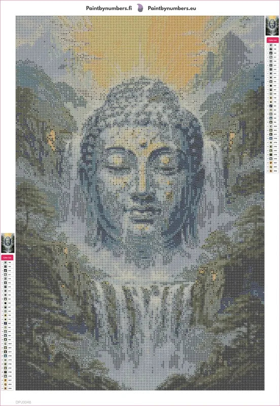Buddha Waterfall diamond painting adhesive canvas 40x60cm