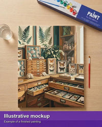 Thumbnail for Illustration of the finished paint by numbers - Butterflies and Shells Collection 40x50cm
