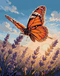 Thumbnail for Diamond pattern - Butterfly on Lavender